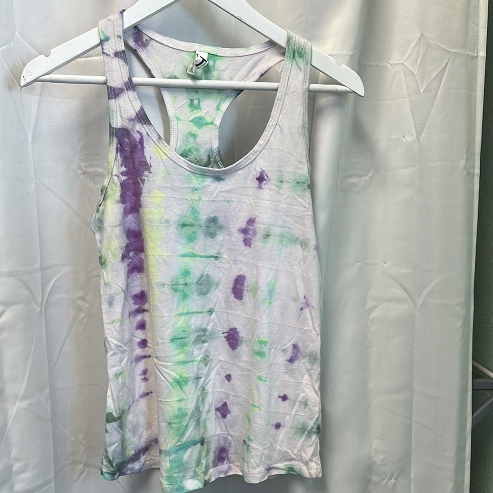 Tie-Dye Tank Top - Purple and Green